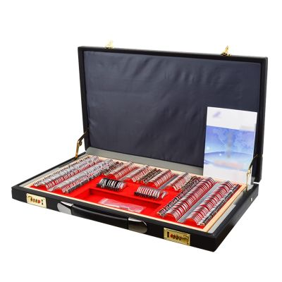 Metal Trial Lens Box 266Pcs Trial Lenses Optometry Lens Boxes Trial Tool Sets Trial Lens Case 36MM Aperture Trial Lens Equipment Eye Protection Accessories(Color:black,Size:266pcs)