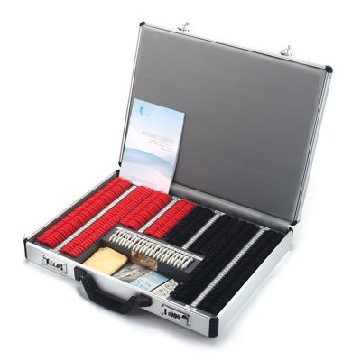 266 pcs Trial Lens plastic Optical Trial Lens Set Optometry Lens Optometry Box Trial Lens Equipment Ophthalmic Trial Case Lenses with Aluminum Storage Case(Color:sliver,Size:266pcs)