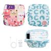 2 Pack Sanitary Napkin Towels Storage Bag Portable Pantyliners Bag with Zipper Makeup Bag with Zipper for Women Girls Ladies(Pattern 4) view 1