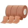 3 Rolls Zinc Oxide Tape, 10m x 2.5cm Cohesive Bandage Flexible Breathable Wrist Finger Tape Easy Tear Athletic Sports Tape for First Aid Sports Ankle(Skin) view 1