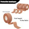 3 Rolls Zinc Oxide Tape, 10m x 2.5cm Cohesive Bandage Flexible Breathable Wrist Finger Tape Easy Tear Athletic Sports Tape for First Aid Sports Ankle(Skin) view 2