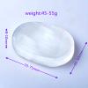 1PC Natural Selenite Plate Multiple Shaped Carved Charging Plate Crystal Grid Fengshui Quartz Mineral Gift,Dark Khaki,1PC view 3