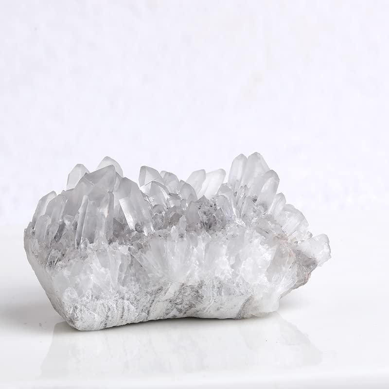 1PC Natural Raw Quartz Cluster Clear Raw Crystals Stones Crystal Point Specimen Home Decor Obelisk Quartz Minerales Gift,Quartz Cluster,200-260g