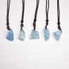 100% Natural Aquamarine Pendant Natural Quartz Crystal Quartz Crystal Jewelry DIY Gift for Men's and Women's Wear Jewelry,Quamarine,2pc view 1