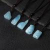100% Natural Aquamarine Pendant Natural Quartz Crystal Quartz Crystal Jewelry DIY Gift for Men's and Women's Wear Jewelry,Quamarine,2pc view 3