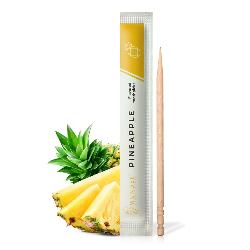 Wonder Toothpicks - Single Pack (200x) - Flavoured Toothpicks - Chewing Gum Plastic-Free - Stop Nail Biting - Fresh Breath with Flavoured toothpicks - Teeth Cleaning to go - Sugar-Free, Vegan
