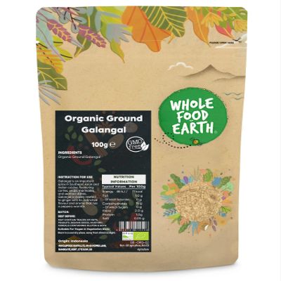 Wholefood Earth Organic Ground Galangal 100 g | GMO Free | Certified Organic