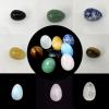 Natural Crystal Stone Egg Polished Agate Quartz Obsidian Mineral Jewelry Transfer Home Decoration Healing Craft DIY Gift Toys,White Crystal Base view 4