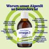 Vegan Omega 3 Oil 150 ml - 100% Vegetable with Algae Oil - Pleasant Taste, Tested for Harmful Substances - Rich in Omega-3 (ALA & DHA) - Arctic Blue view 3