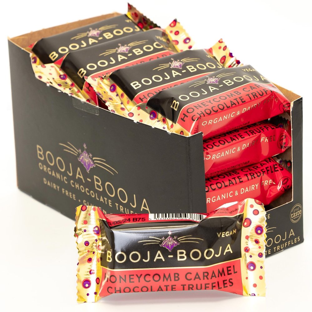 Booja - Booja, Honeycomb Caramel Two Vegan Chocolate Truffle Packs (Pack of 16)