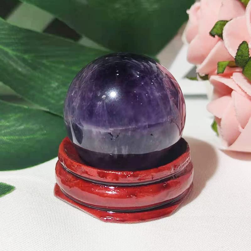 1Pc Natural Amethyst Ball Reiki Healing Stone Gemstone Ball Divination Sphere Home Ornaments Decorative Souvenirs Gift Crystal,Amethyst,20mm