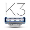King of Shaves, K3 Three Blade Cartridge, Handle Not Included, Pack of 8 view 1