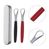 2 Pcs Stainless Steel Tongue Brush Set Tongue Scraper Cleaner Professional Tongue Scraper with Case for Bad Breath Oral Care Fresh Breath view 3