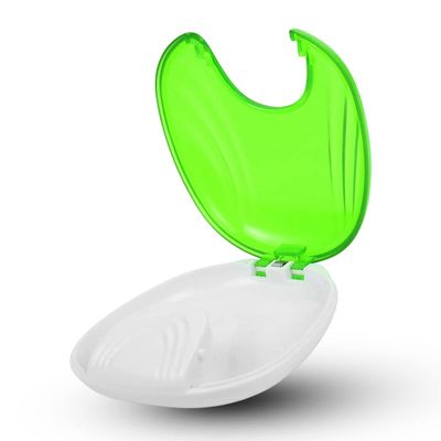 Jagowa 1 Piece False Teeth Container Denture Box, Press Open Retainer Case Holder Portable Denture Box Teeth Fixing Box Denture Container Orthodontic Holder Box (Green)