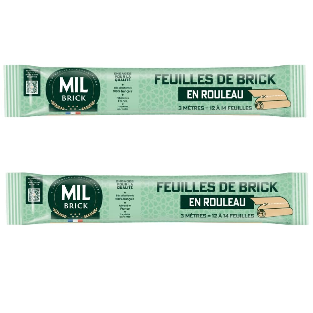 Feuille de Brick / Brick Pastry Roll 3m Mil Brick 180g x 2