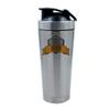 500ml Aluminium Shaker Bottle for Supplement Shakes - Easy Clean, Durable Cup Personalised DnD theme RPG Gamer, Birthday, Christmas, Secret Santa. (Silver) view 1