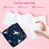 1 Pack Sanitary Napkin Storage Bag, Menstrual Cup Pouch, Portable Pads Feminine Menstruation First Period Bags for Teen Girls, Women, Ladies (Flamingo) view 4