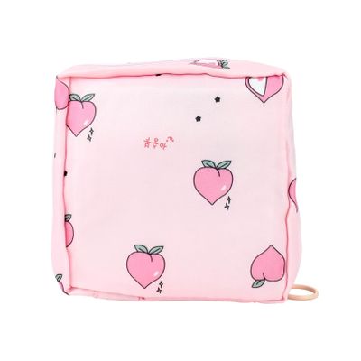 1 Pack Sanitary Napkin Storage Bag, Menstrual Cup Pouch, Portable Pads Feminine Menstruation First Period Bags for Teen Girls, Women, Ladies (Peach Heart)