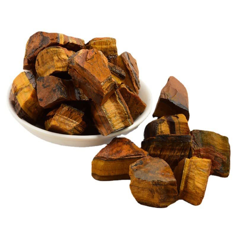 100% Natural Tiger Eyes Stone Raw Mineral Specimens Home Decor Quartz Stones Crystals Decoration Flower Plate Decorate,Tiger Eye Stone,1pcs (40-60g)
