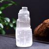 1PC Natural Selenite Lamp White Gemstones Hand Carved Lamp Around Crystal Ore Ornaments Craft Home Decor Collect,Selenite Lamp,160-200g view 1