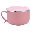 1200ml Ramen Noodle Bowl Lunch Box, Noodle Soup Bowl with Handle and Lid Stainless Steel Food Storage Container for Ramen Noodles Kitchen Utensils(Pink) view 1