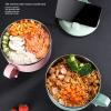 1200ml Ramen Noodle Bowl Lunch Box, Noodle Soup Bowl with Handle and Lid Stainless Steel Food Storage Container for Ramen Noodles Kitchen Utensils(Pink) view 2