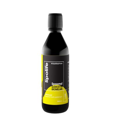 Liposomal Liquid Quercetin Bromelain Complex - Innovation in Absorption. UK Made. lipolife LQB1. Support histamine Response for Allergies.