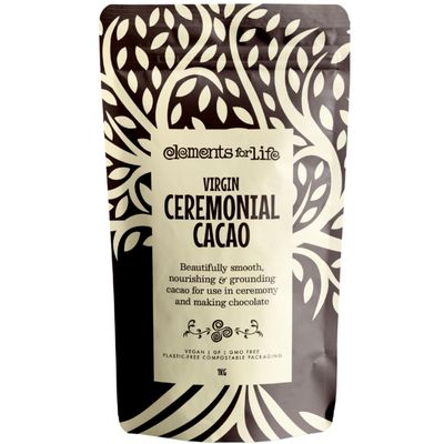Ceremonial Cacao Paste 1kg | Virgin & Pure Quality Ceremonial Grade Cacao | Ethically Sourced Premium Chocolate | Vegan, Gluten, & GMO Free | Packaged in 100% Plastic-Free Compostable Bags |