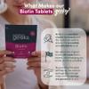 Biotin Hair Growth Supplement - 1 Year Supply High Strength Biotin 10,000mcg Per Tablet, Hair Skin and Nails Vitamins for Women & Men, 365 Vegan Biotin Tablets - Easy to Swallow UK Made Hair Vitamins view 2