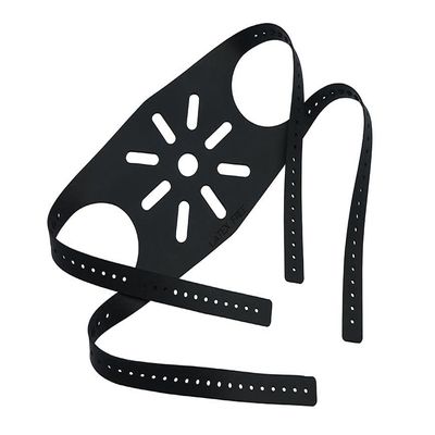 Anaesthesia Mask Head Harness 4 Tail Silicone Rubber (Black)