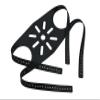 Anaesthesia Mask Head Harness 4 Tail Silicone Rubber (Black) view 1