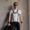MEACOBRY Men's Faux Leather Body Chest Harness Adjustable Punk Belt Shoulder Straps with Buckle for Party Cosplay Costume, Black21 view 2