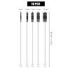 10pcs Nylon Bottle Brush, 11.5 Inch Long Straw Brushes Nylon Tube Brush Set with 5 Sizes Bottle Cleaner Brushes for Cleaning Pipe Straw Wine Bottle Sink (Black, White) view 2