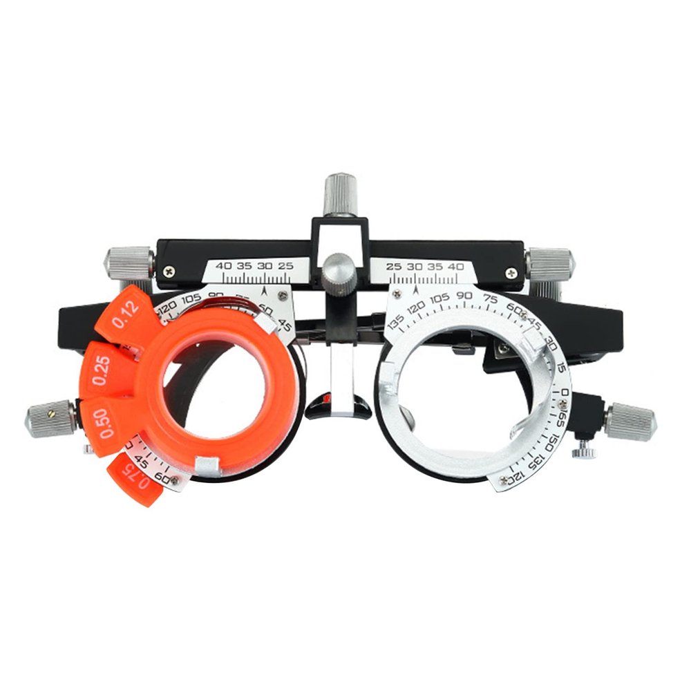 TCCOC PD 50-80mm trial frame Adjustable temples and interpupillary distance Ultra light and comfortable Eye Optometry Universal Lens Trial Frame(Color:sliver,Size:PD50-80)