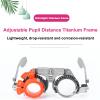 Adjustable Trial Frame Optical Trial Lens Frame PD 54-70mm Pure Titanium Optical Titanium Optic Trial Eye Optometry Lens Frame Suitable for different people(Color:sliver,Size:PD54-70mm) view 3