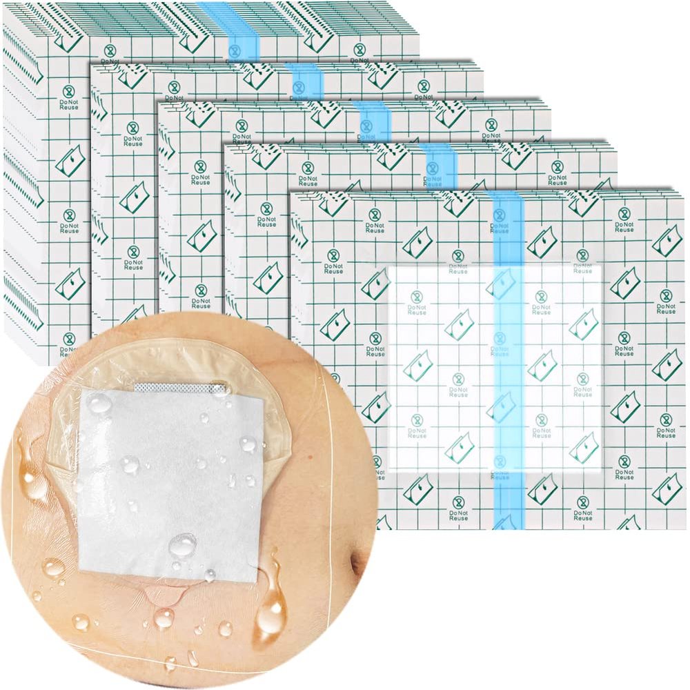 Waterproof Stoma Ostomy Shower Cover with Non Sticky Pad Colostomy Bag Pouch Shower Guard Shield Showerguard, Ostoma Cover(8"x8", Pack of 25), S