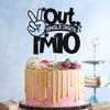 Out Single Digits I'm 10 Cake Topper, Double Digits 10, for Boys Girls 10th Birthday Decorations, Happy 10th Bithday Decorations Black Glitter view 2