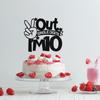 Out Single Digits I'm 10 Cake Topper, Double Digits 10, for Boys Girls 10th Birthday Decorations, Happy 10th Bithday Decorations Black Glitter view 3