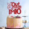 Out Single Digits I'm 10 Cake Topper, Double Digits 10, for Boys Girls 10th Birthday Decorations, Happy 10th Bithday Decorations Red Glitter view 2