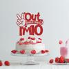 Out Single Digits I'm 10 Cake Topper, Double Digits 10, for Boys Girls 10th Birthday Decorations, Happy 10th Bithday Decorations Red Glitter view 3