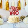 Out Single Digits I'm 10 Cake Topper, Double Digits 10, for Boys Girls 10th Birthday Decorations, Happy 10th Bithday Decorations Red Glitter view 4