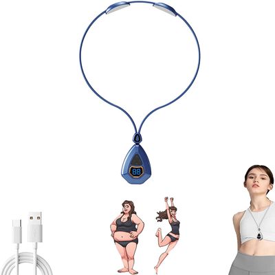 2022 New EMS Lymphatic Relief Neck Massager, Electric Pulse Neck Massage for Pain Relief, Lymphatic Drainage Massager with 15 Modes (Blue)