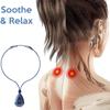 2022 New EMS Lymphatic Relief Neck Massager, Electric Pulse Neck Massage for Pain Relief, Lymphatic Drainage Massager with 15 Modes (Blue) view 3