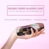 2 in 1 Double Sided Portable Glasses Case Lens Case with Built-in Mirror, Tweezer and Solution Bottle view 3
