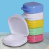 Anawakia Double Hole Teeth Storage Box Retaining Case with Ventilation Holes Denture Storage Box (Blue) view 2