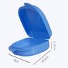 Anawakia Double Hole Teeth Storage Box Retaining Case with Ventilation Holes Denture Storage Box (Blue) view 3