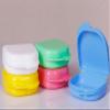 Anawakia Double Hole Teeth Storage Box Retaining Case with Ventilation Holes Denture Storage Box (Blue) view 4