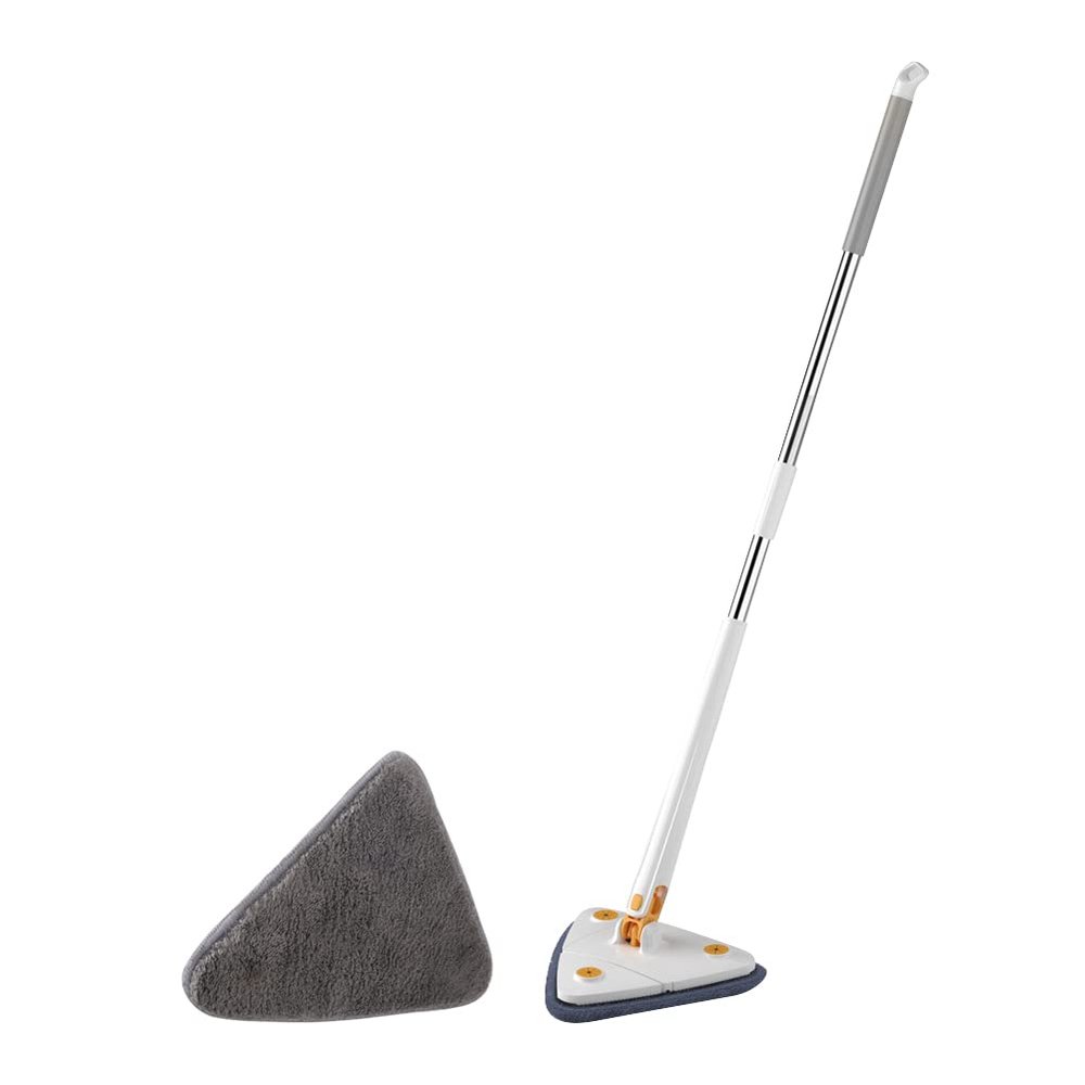 360 Degree Rotatable Adjustable Cleaning Mop - Triangle Microfiber Mop with Long Handle, Extendable Adjustable Triangle Mop Multifunctional Wet and Dry Mop for Floor/Ceiling/Wall
