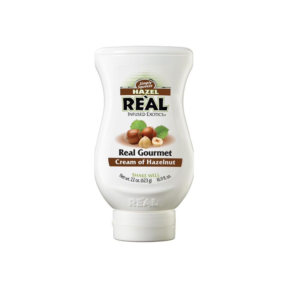Real | Cream of Hazelnut Syrup | Made with Real Nuts | 500ml |Natural Ingredients| Cocktails, Baking, Smoothies, Coffee, Desserts, Coffee Syrup, Hot Chocolate