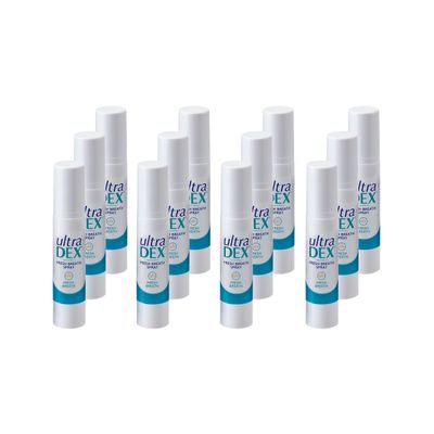 UltraDEX Fresh Breath Oral Spray 12 X 9 ml, White, 9 ml (Pack of 12)
